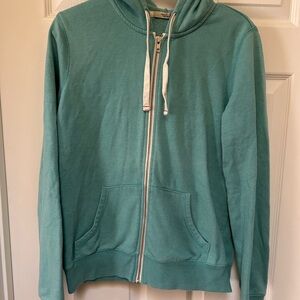 Abbot Main Aqua Zip-Up Hoodie